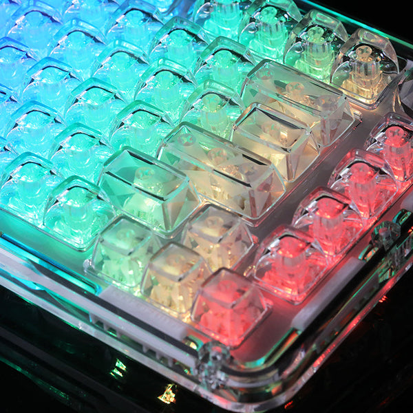 WhatGeek x FirstBlood B81 Crystal Transparent Wirelss Mechanical Keyboard