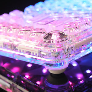 WhatGeek x FirstBlood B81 Crystal Transparent Wirelss Mechanical Keyboard