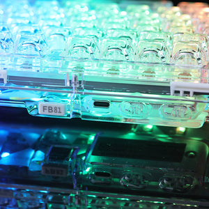 WhatGeek x FirstBlood B81 Crystal Transparent Wirelss Mechanical Keyboard