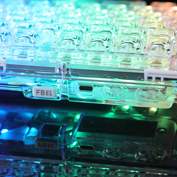 WhatGeek x FirstBlood B81 Crystal Transparent Wirelss Mechanical Keyboard