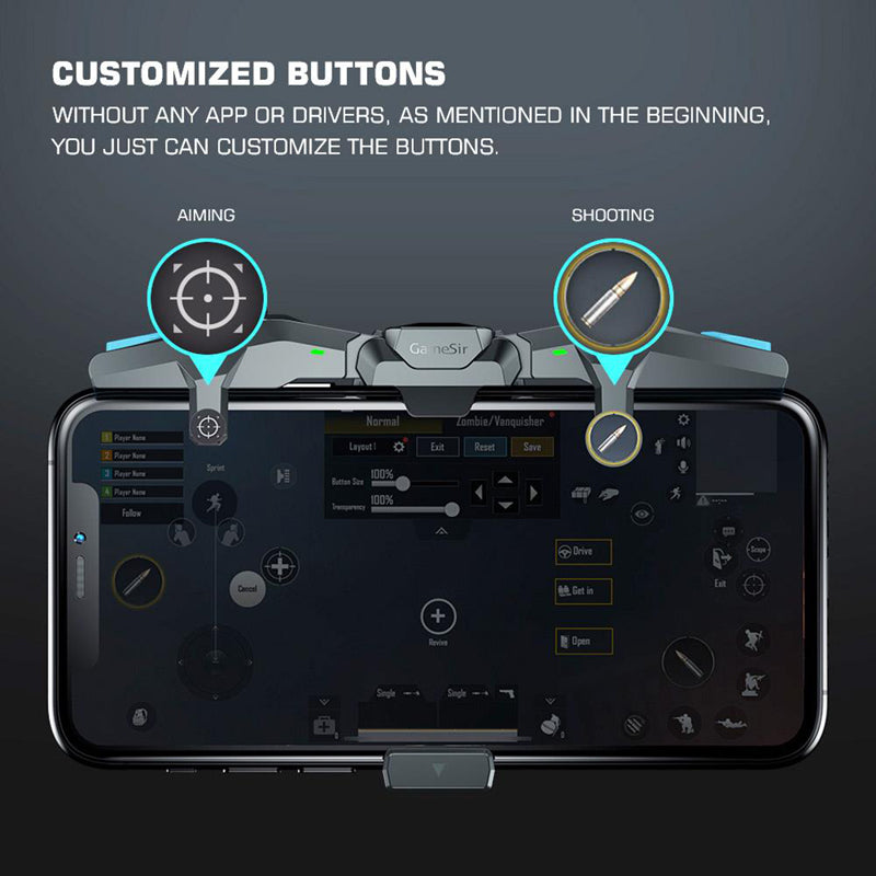 GameSir F4 Falcon Pubg Mobile Game Controller Gamepad