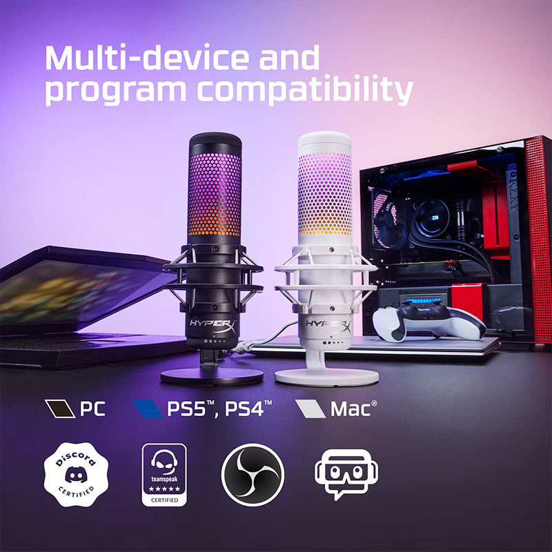 HyperX - QuadCast S USB Electret Condenser Microphone - WhatGeek
