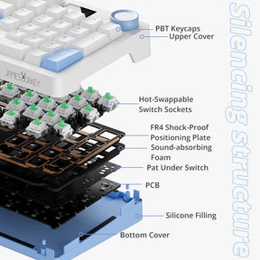 JAMESDONKEY RS2 3.0 LED Screen Wireless Mechanical Keyboard