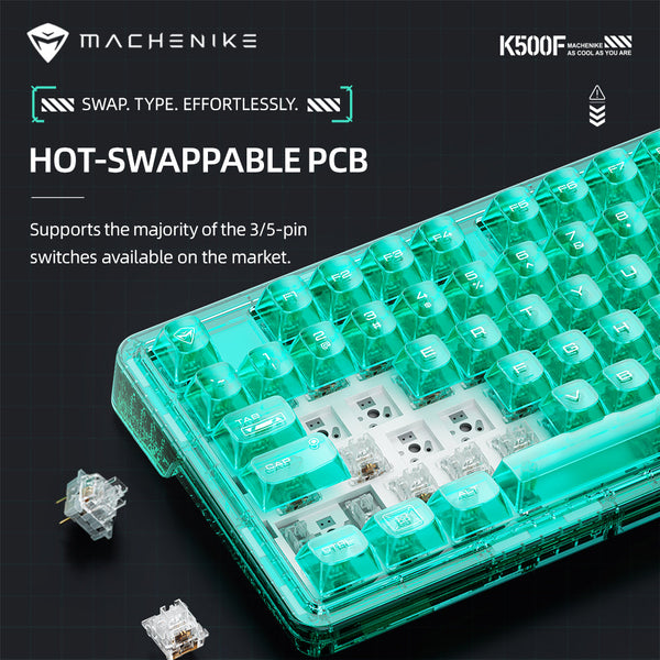 Machenike K500F-B81 RGB Clear Mechanical Keyboard