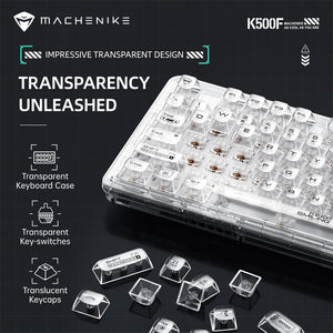 Machenike K500F-B81 RGB Clear Mechanical Keyboard