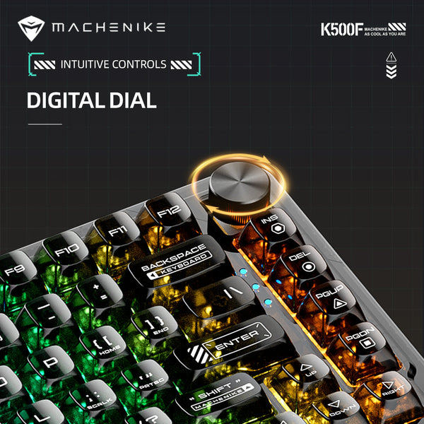 Machenike K500F-B81 RGB Clear Mechanical Keyboard