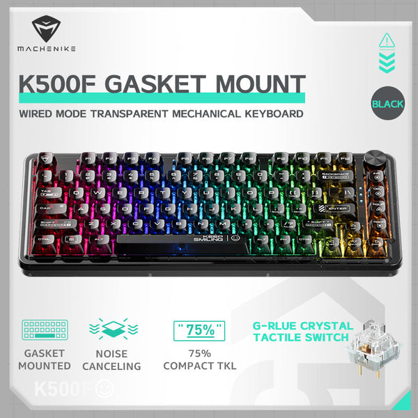 Machenike K500F-B81 RGB Clear Mechanical Keyboard
