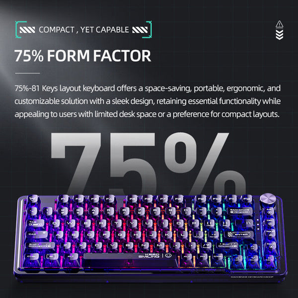 Machenike K500F-B81 RGB Clear Mechanical Keyboard
