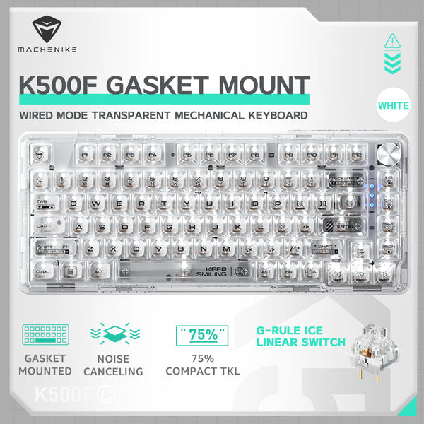 Machenike K500F-B81 RGB Clear Mechanical Keyboard