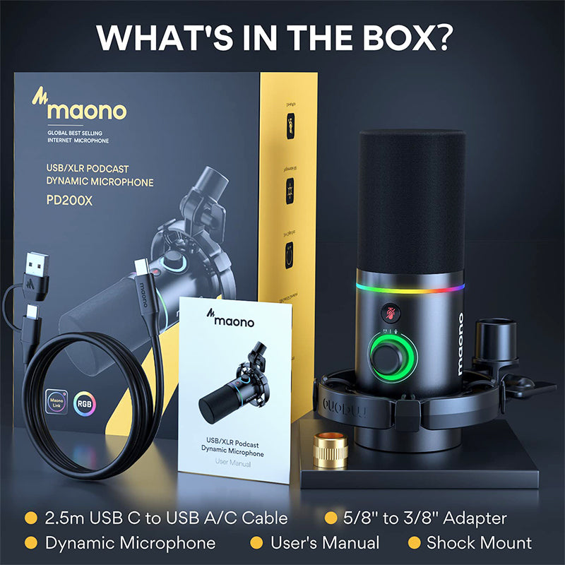 PD200X XLR USB Podcast Microphone