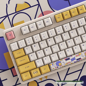 ACGAM Memphis Cherry Profile PBT Keycap Set 128 Keys