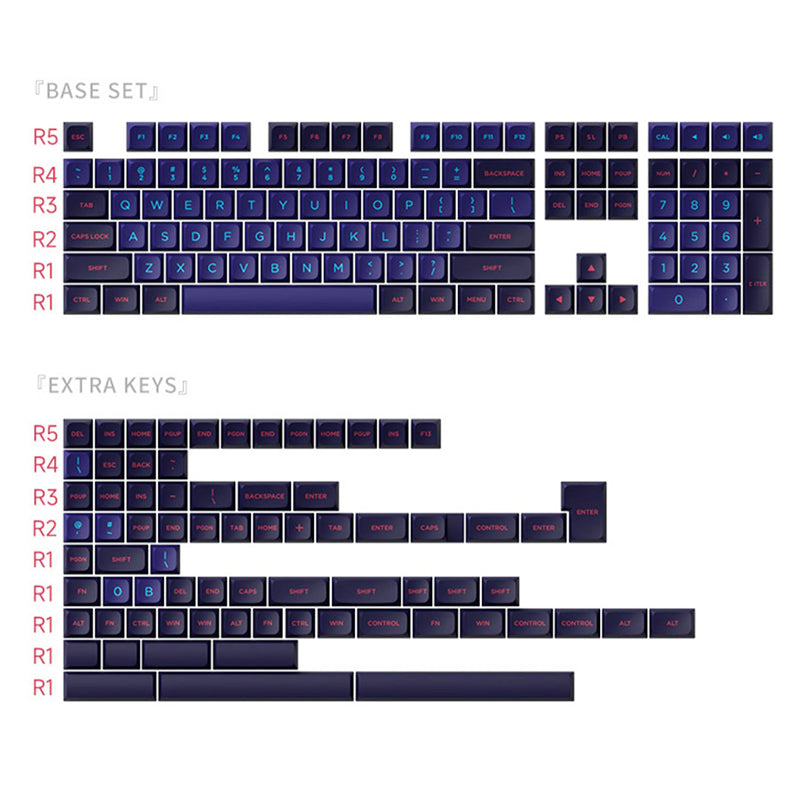 MonsGeek x AKKO Neon Dye-Subbed PBT MDA Profile Keycap Set 227 Keys