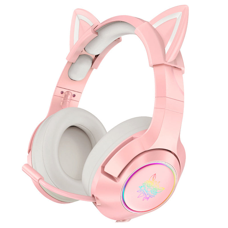 K9 Cat Ear Gaming Headset 7.1 Surround Sound RGB LED Light