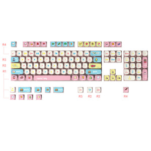 PIIFOX Calorie ASA Profile PBT Keycap Set 117 Keys
