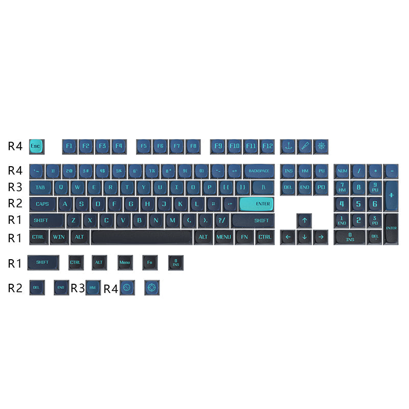 PIIFOX Nautical XDA Profile Pudding Keycap Set 117 Keys