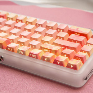 PIIFOX CKC-02 Pink Oil Painting OEM Profile Keycap Set 130 Keys
