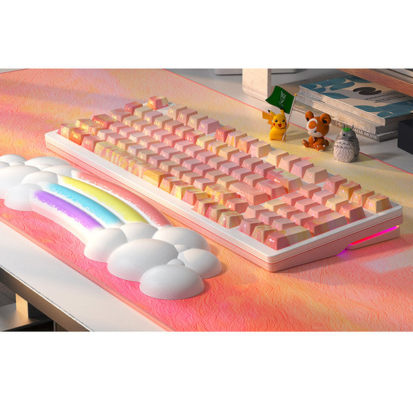 PIIFOX CKC-02 Pink Oil Painting OEM Profile Keycap Set 130 Keys