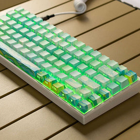 PIIFOX Green Filed Side-printed OEM Profile Keycap Set