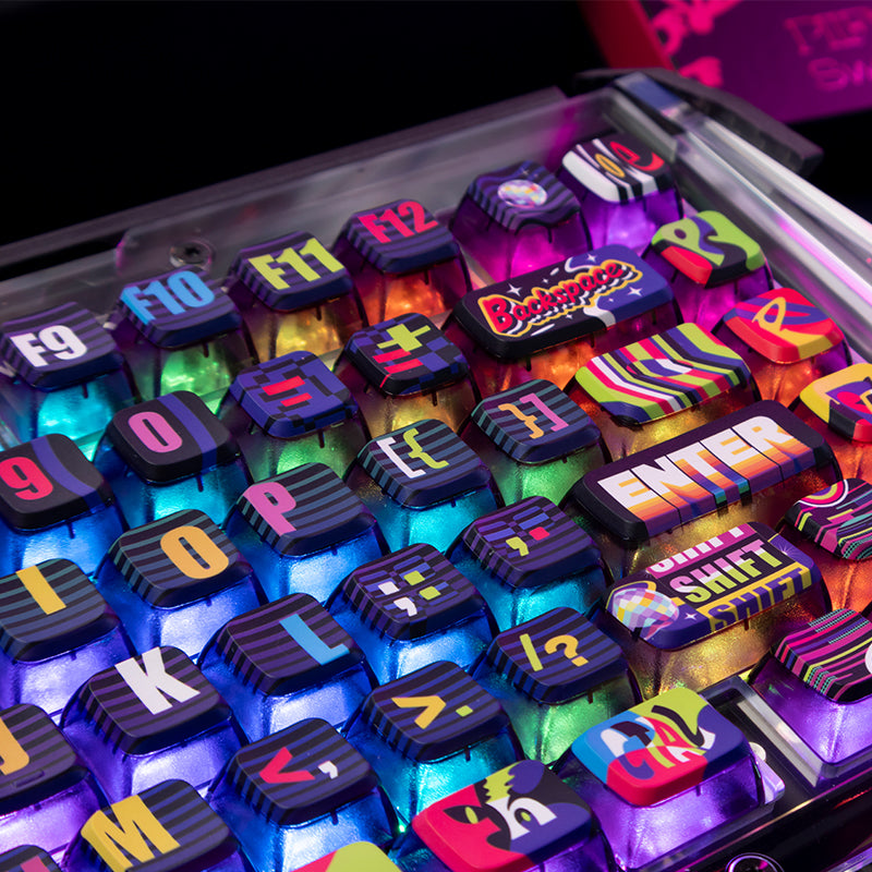 PIIFOX Neon Party ASA Profile Keycap Set 132 Keys