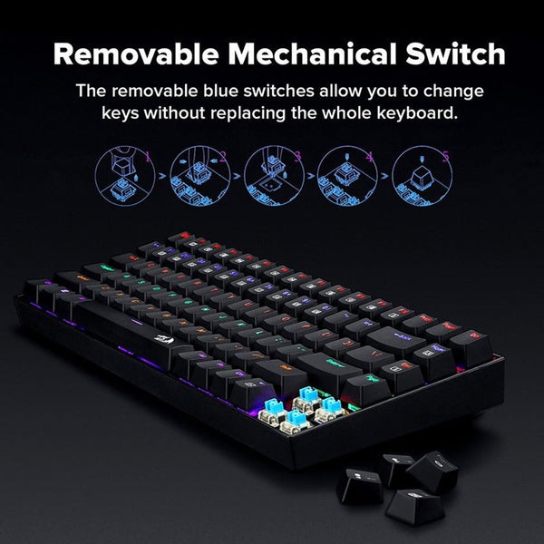 Redragon K629-KB Rainbow LED Backlight Mechanical Gaming Keyboard
