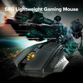 Redragon M722 Bomber 58g Ultra-Lightweight Wired Gaming Mouse