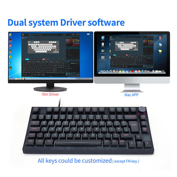 SKYLOONG GK75 UK ISO Layout Wired Mechanical Keyboard