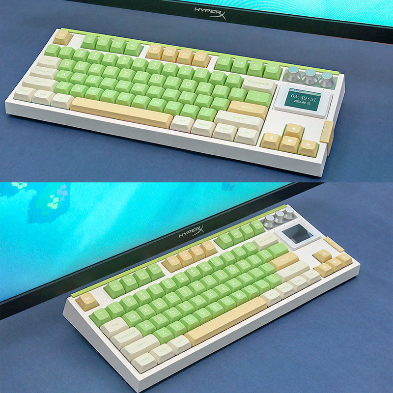 SKYLOONG GK87 Pro Green Wireless Mechanical Keyboard with TFT Screen
