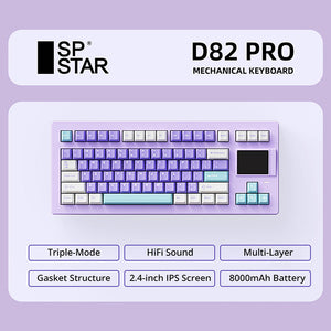SP-STAR D82 PRO Wireless Mechanical Keyboard Creamy