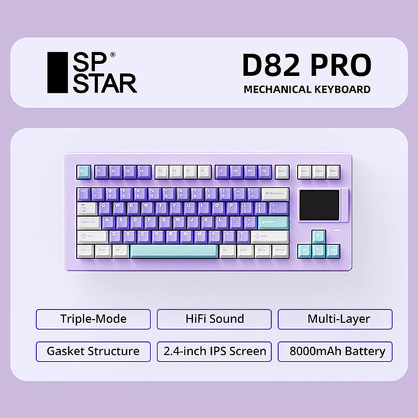 SP-STAR D82 PRO Wireless Mechanical Keyboard Creamy