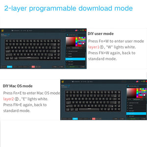 SKYLOONG GK68 Black Mechanical Keyboard