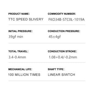 TTC Fast Silver V2 Linear Switches