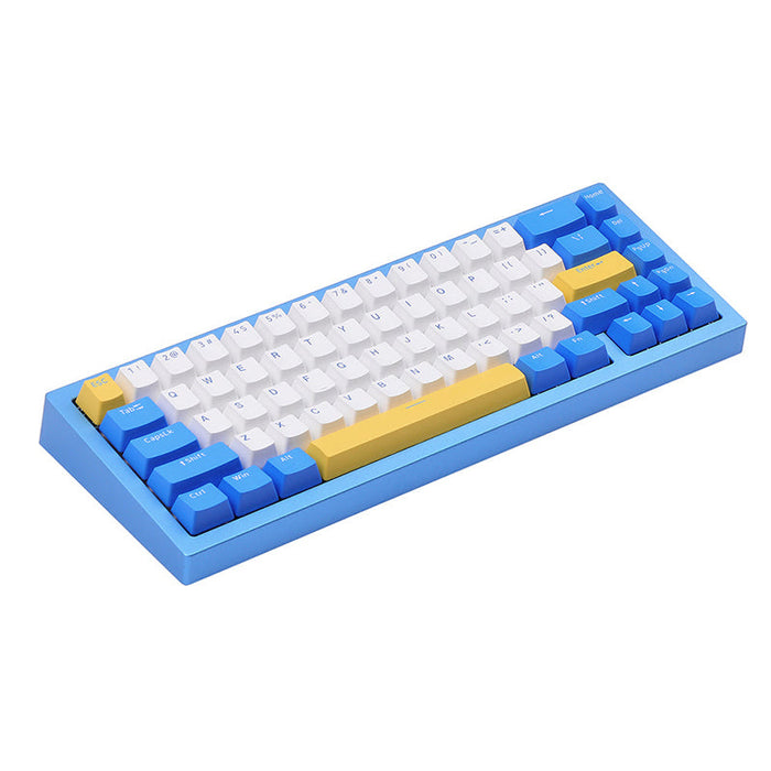 Ajazz AC067 Mountain Blue Gasket Mechanical Keyboard WhatGeek