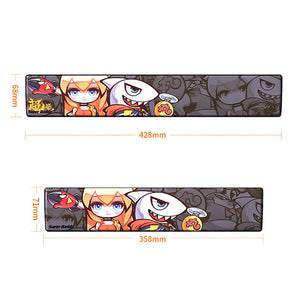 Cartoon Keyboard Wrist Rest Pad size