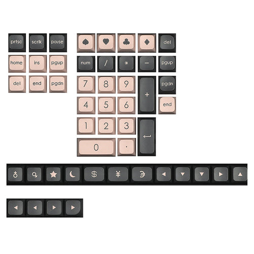 Ajazz Peace Keycaps 129 Keys JSA Profile PBT Doubleshot - WhatGeek