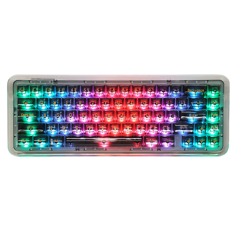 Transparent Mechanical Keyboard RGB Show