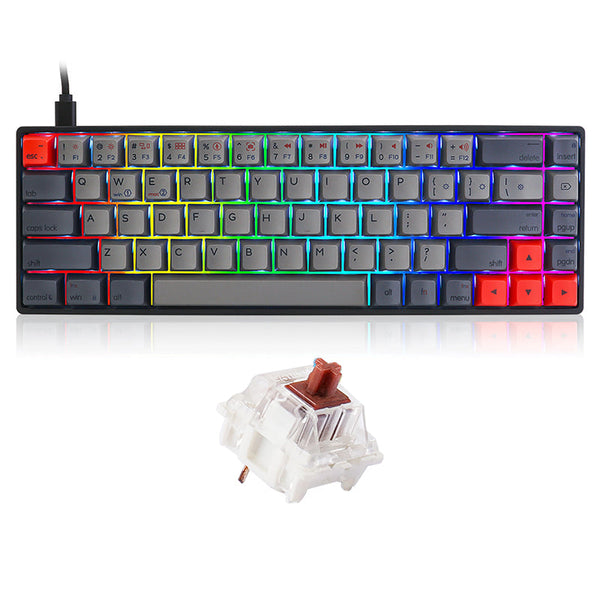 SKYLOONG GK68 Black Mechanical Keyboard