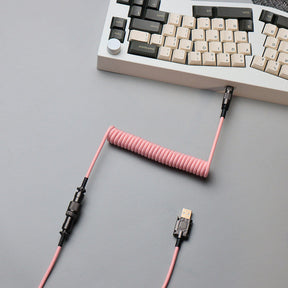 ACGAM CP01 Pink USB-C Coiled Aviator Cable