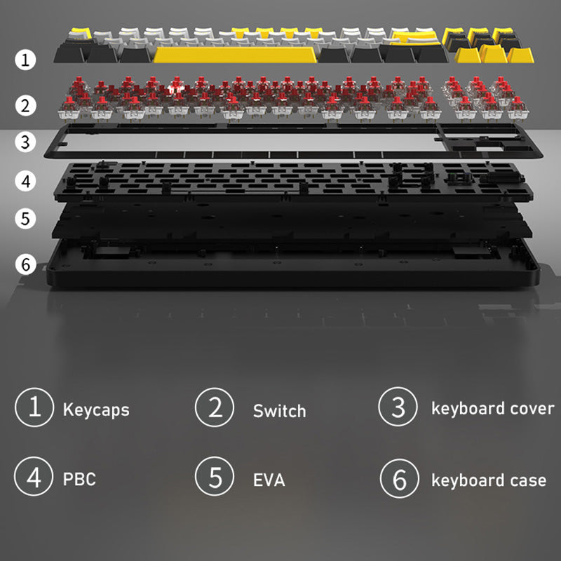 Ajazz K870T Pro Mechanical Keyboard view