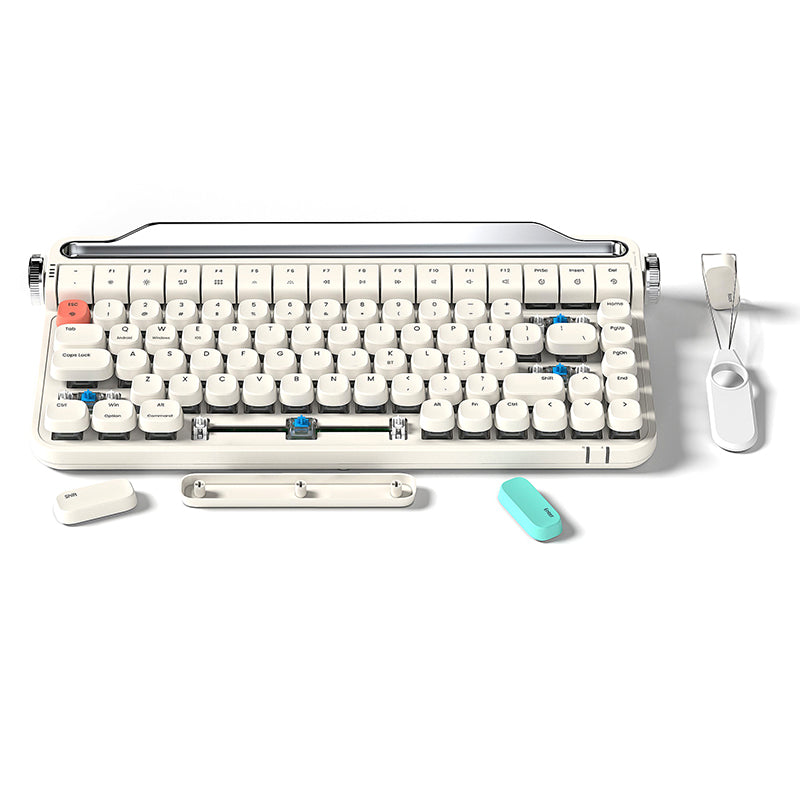 ACGAM ACTTO B703 Wireless Typewriter Retro Mechanical Keyboard - WhatGeek